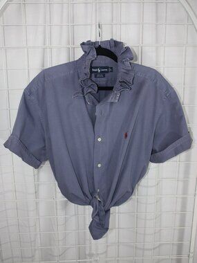 Custom Ralph Lauren Ruffle Collar Shirt – One-of-a-Kind